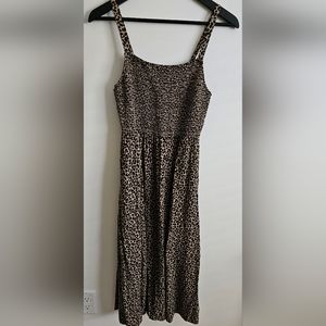 Leopard print summer dress. XS